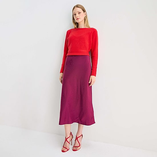 Worthington Womens Tall Long A-Line Skirt