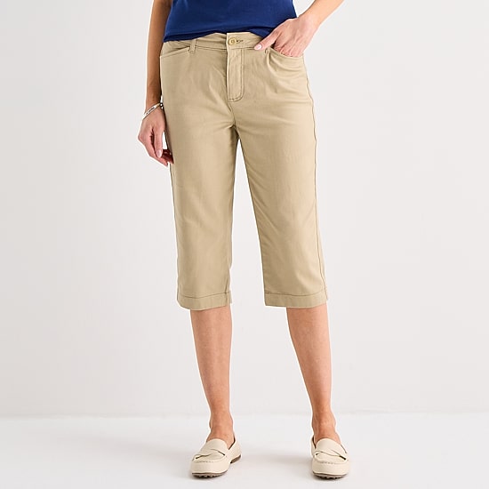 St. John's Bay Womens Tall Secretly Slender Skinny Mid Rise Capri Pant