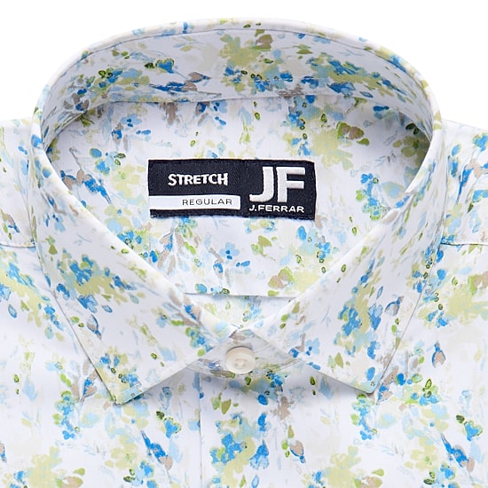 J. Ferrar Ultra Comfort Mens Regular Fit Stretch Fabric Wrinkle Free Long Sleeve Dress Shirt
