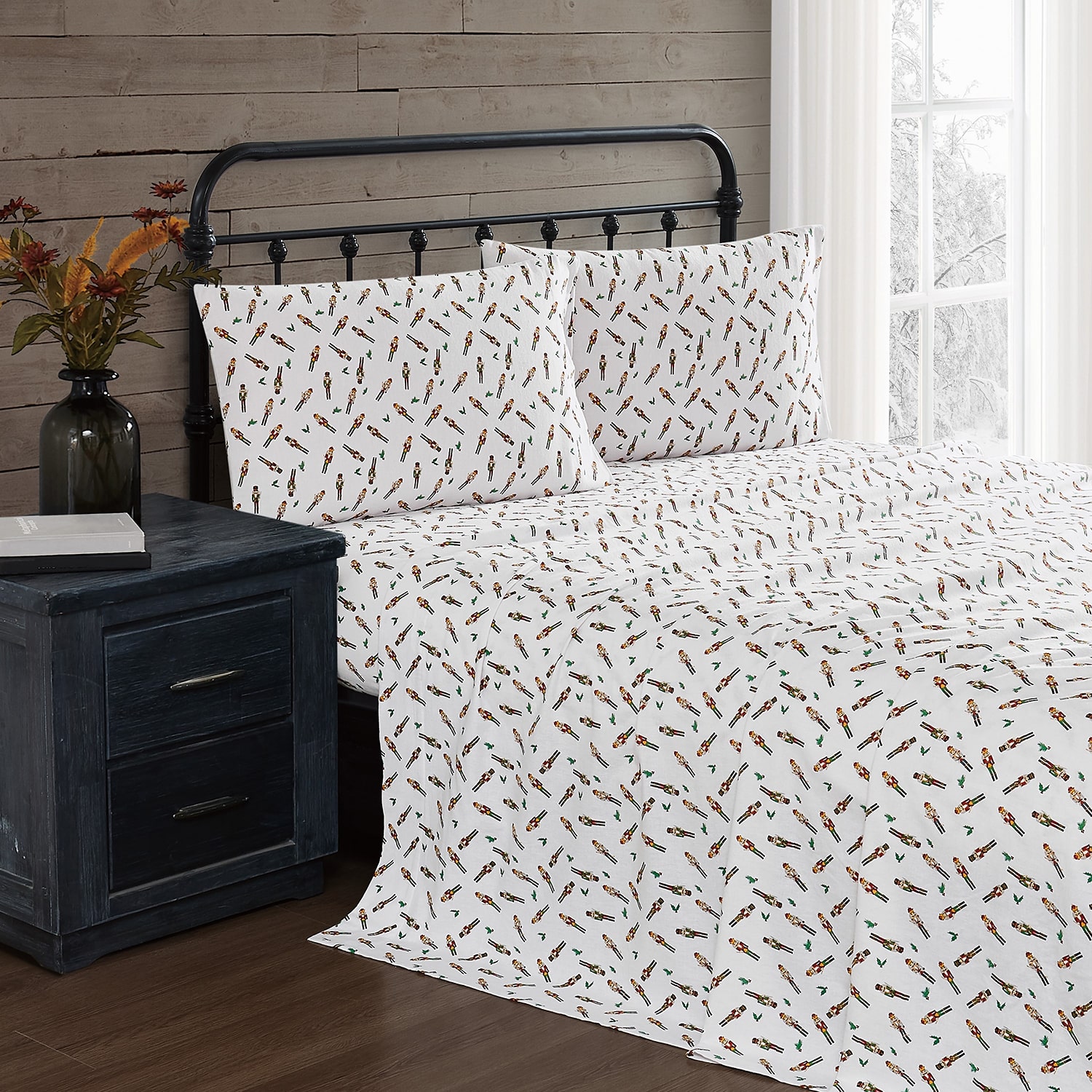 Truly Soft Nutcrackers Flannel Sheet Set