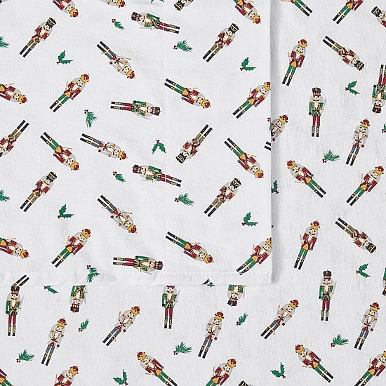 Truly Soft Nutcrackers Flannel Sheet Set