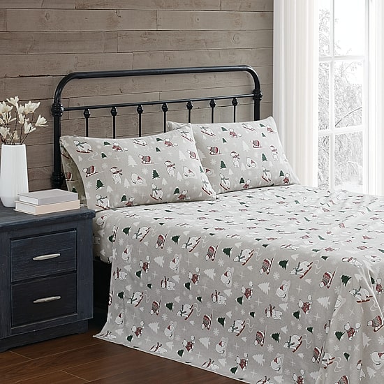 Truly Soft Polar Bears Flannel Sheet Set
