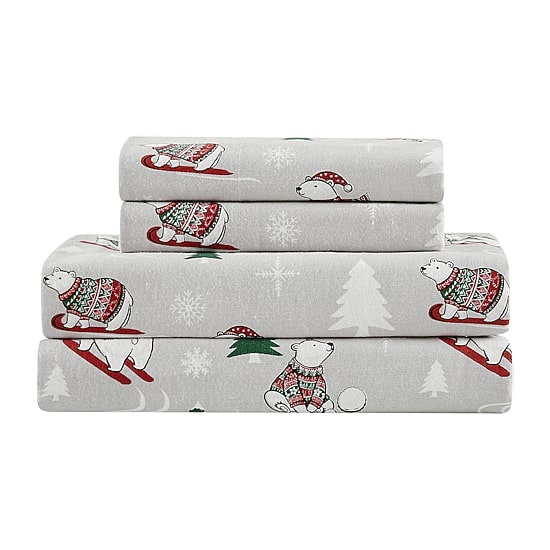 Truly Soft Polar Bears Flannel Sheet Set