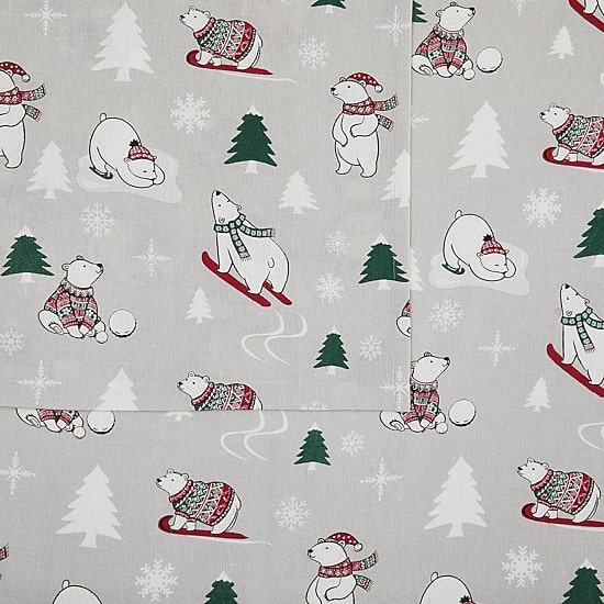 Truly Soft Polar Bears Flannel Sheet Set