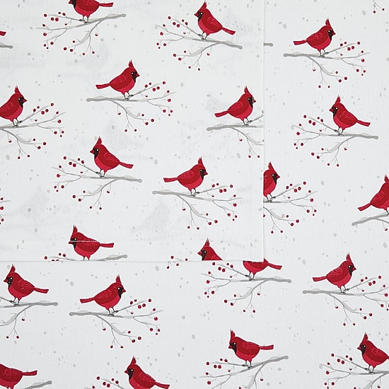Truly Soft Cardinals Flannel Sheet Set