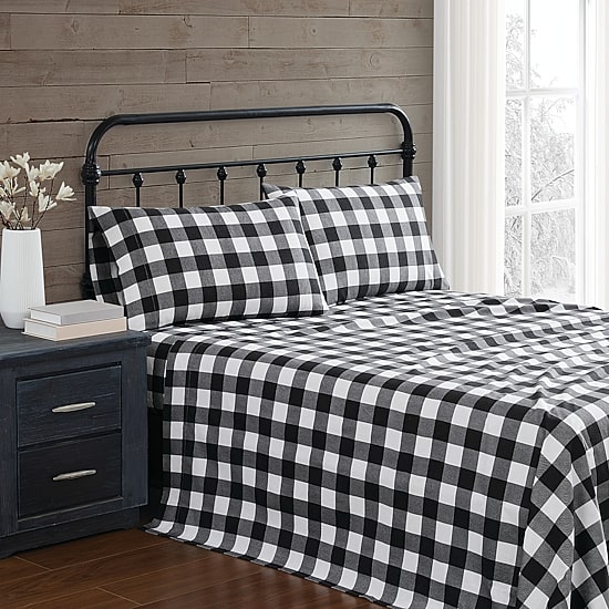 Truly Soft Buffalo Check Flannel Sheet Set