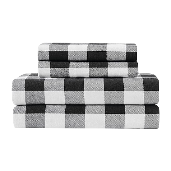 Truly Soft Buffalo Check Flannel Sheet Set