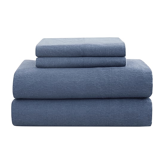 London Fog Solid Flannel Sheet Set