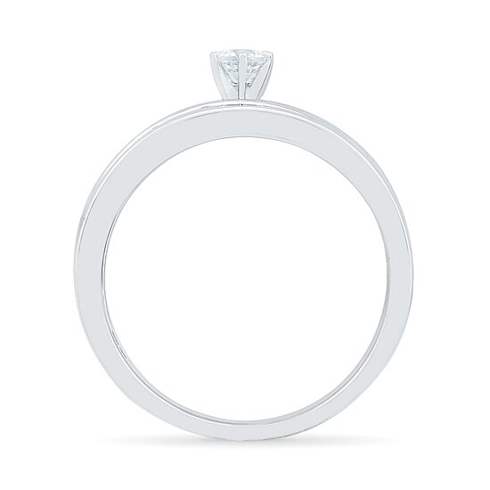 Womens 1/4 CT. T.W. Natural White Diamond Sterling Silver Round Side Stone Bridal Set