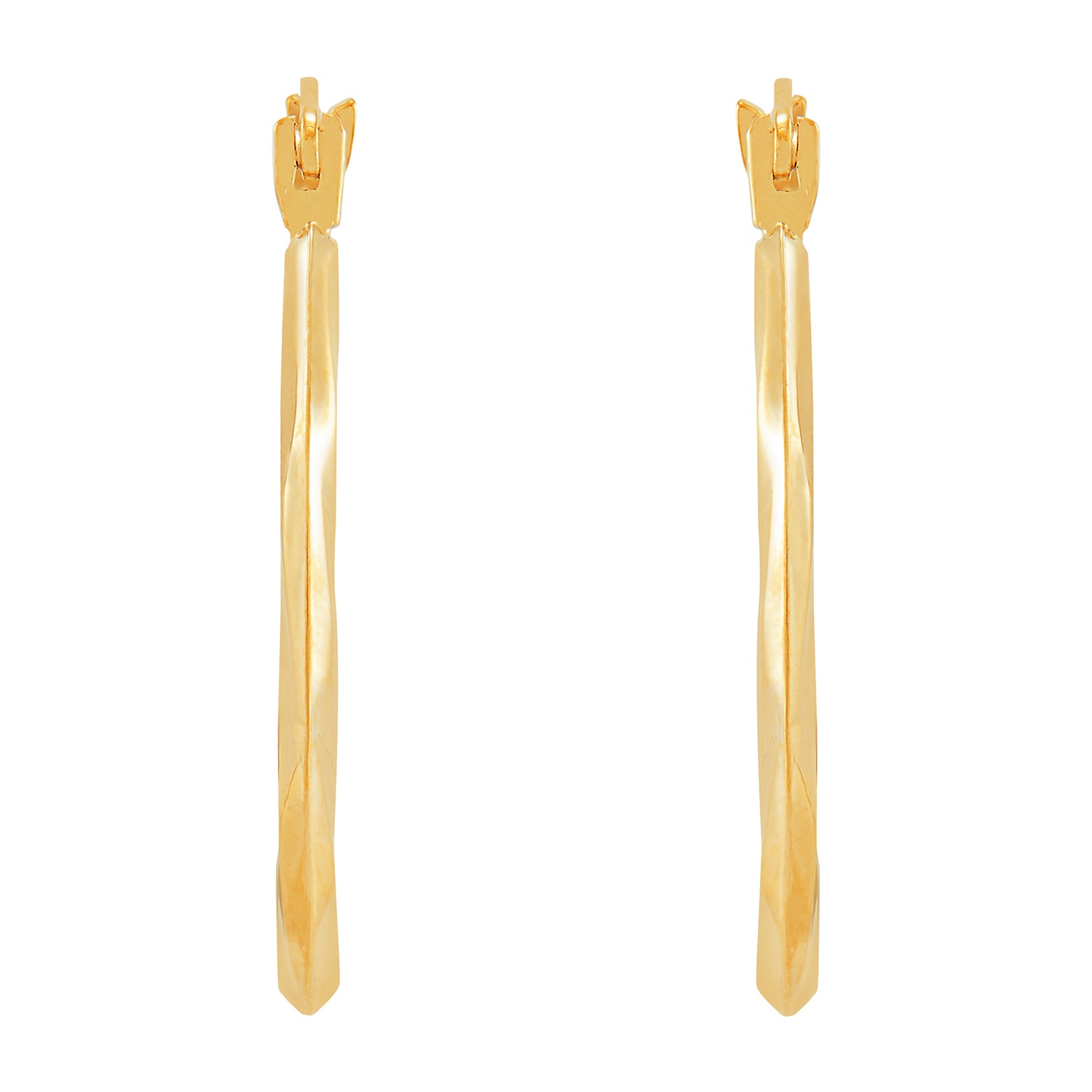 Womens 10K Gold 22mm Round Hoop Earrings
