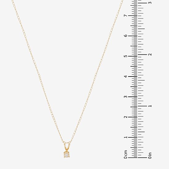 Girls Natural White Diamond 14K Gold Round 2-pc. Jewelry Set