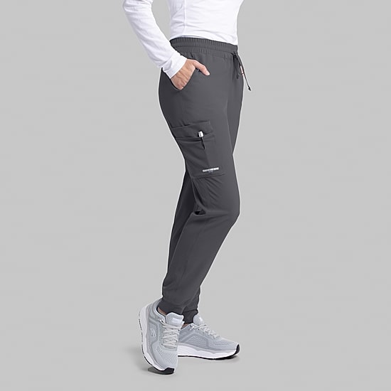 Skechers Skp552 Theory 4-Pocket Mid-Rise Jogger Womens Stretch Fabric Moisture Wicking Scrub Pant