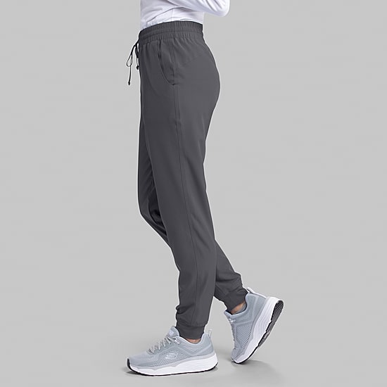 Skechers Skp552 Theory 4-Pocket Mid-Rise Jogger Womens Stretch Fabric Moisture Wicking Scrub Pant