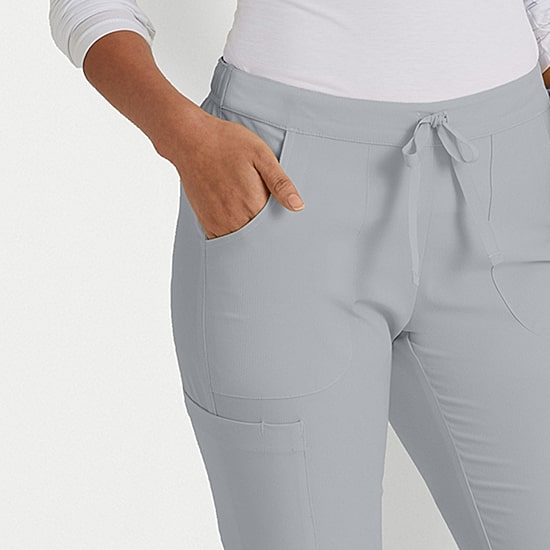 Skechers Sk201 Reliance 3-Pocket Mid-Rise Straight Leg Womens Tag Free Stretch Fabric Moisture Wicking Scrub Pant