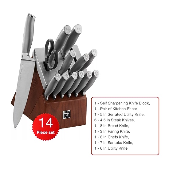 Henckels International Modernist 14-Pc. Self Sharpening Knife Block Set