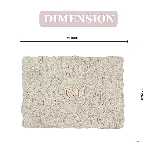 Home Weavers Inc Bellflower Quick Dry 17X24 Inch Bath Rug