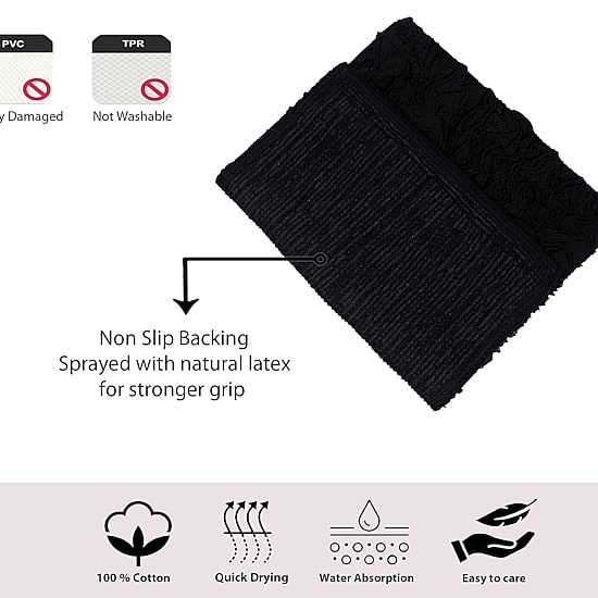 Home Weavers Inc Bellflower Quick Dry 20X20 Inch Bath Rug