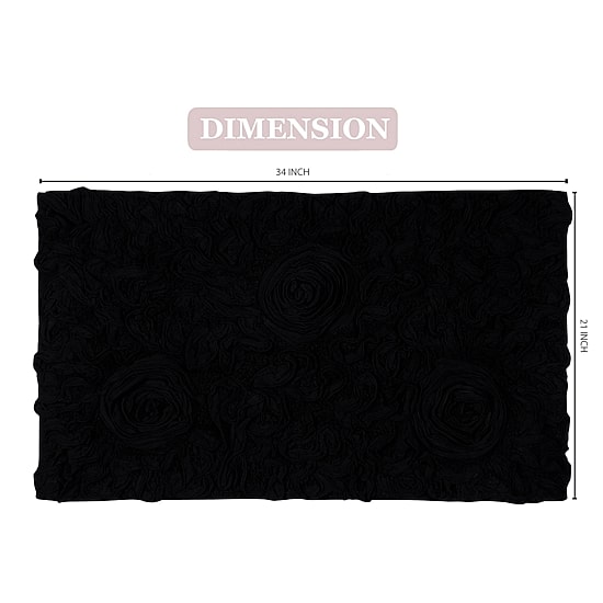 Home Weavers Inc Bellflower Quick Dry 21X34 Inch Bath Rug