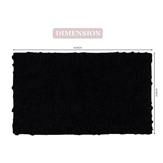 Home Weavers Inc Bellflower Quick Dry 24X40 Inch Bath Rug