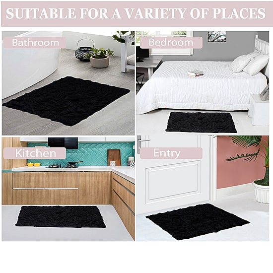 Home Weavers Inc Bellflower Quick Dry 24X40 Inch Bath Rug