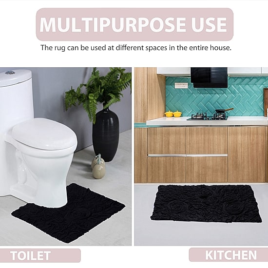 Home Weavers Inc Bellflower Quick Dry 24X40 Inch Bath Rug