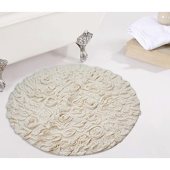 Home Weavers Inc Bellflower 30 Inch Round Bath Rug