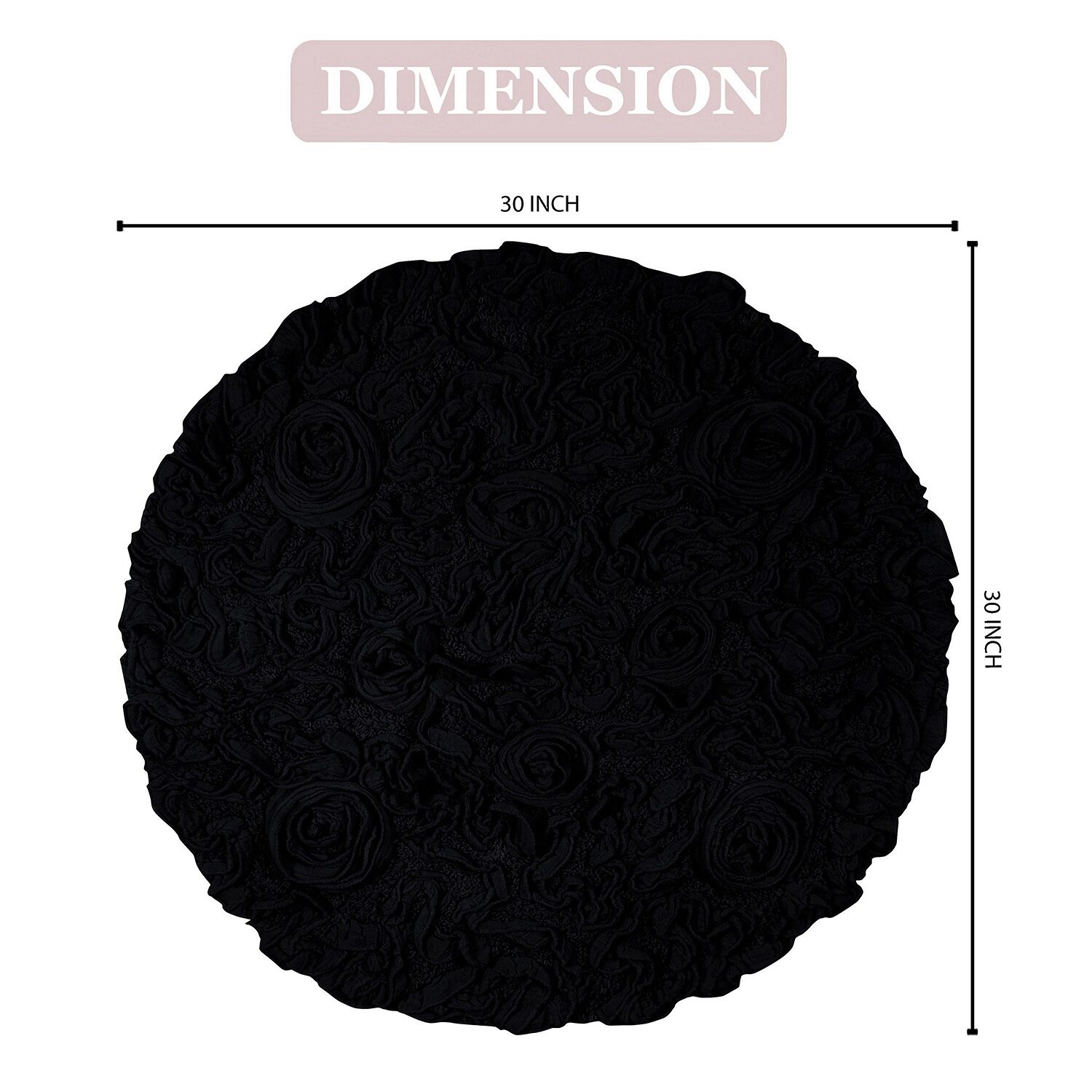 Home Weavers Inc Bellflower 30 Inch Round Bath Rug