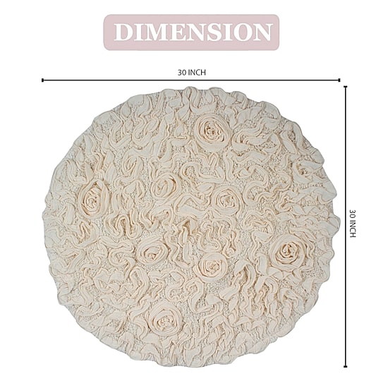 Home Weavers Inc Bellflower 30 Inch Round Bath Rug
