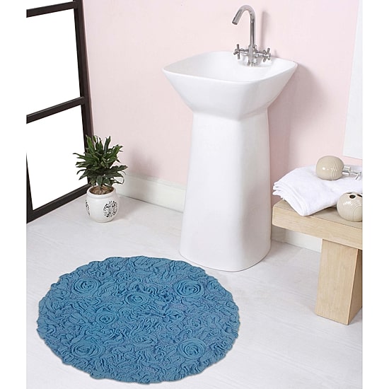 Home Weavers Inc Bellflower 22 Inch Round Bath Rug