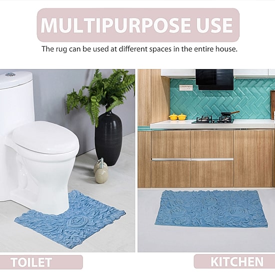 Home Weavers Inc Bellflower 22 Inch Round Bath Rug