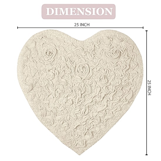 Home Weavers Inc Bellflower Heart Bath Rug