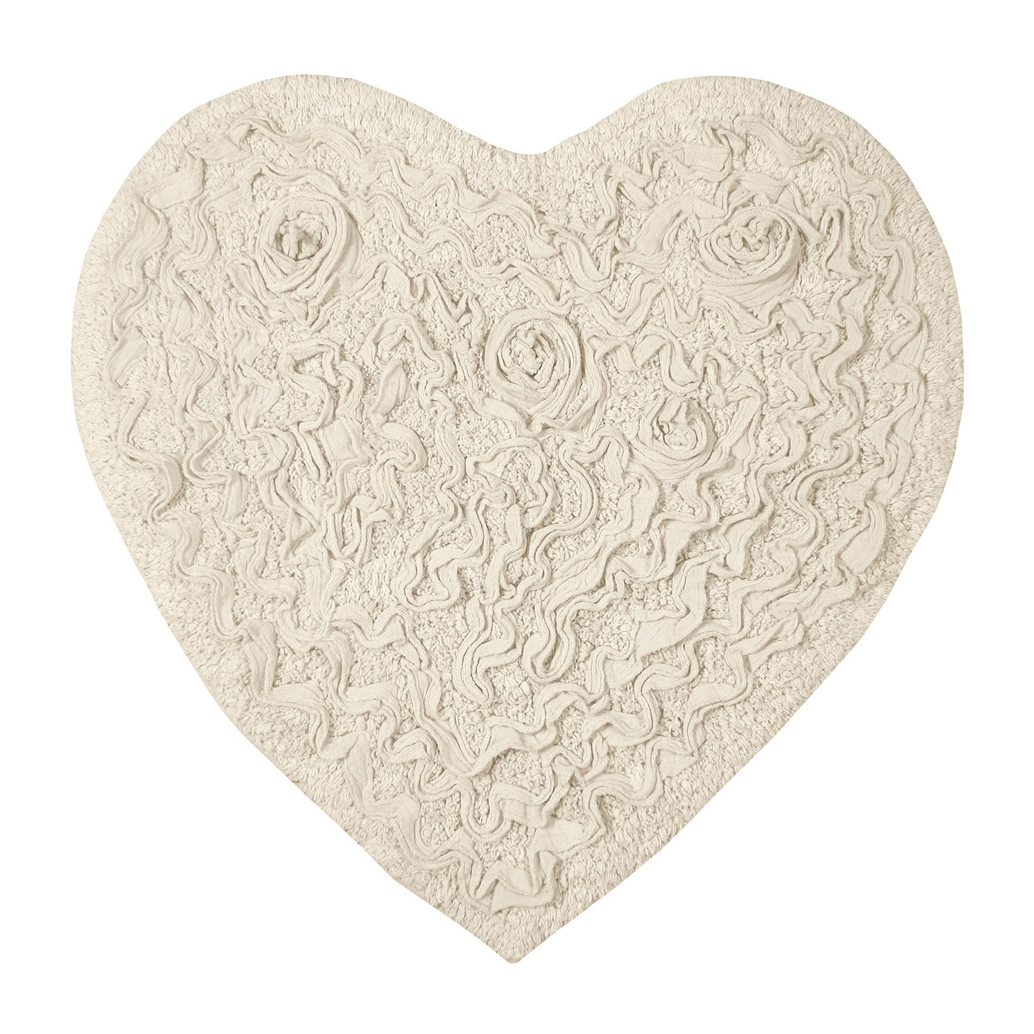Home Weavers Inc Bellflower Heart Bath Rug
