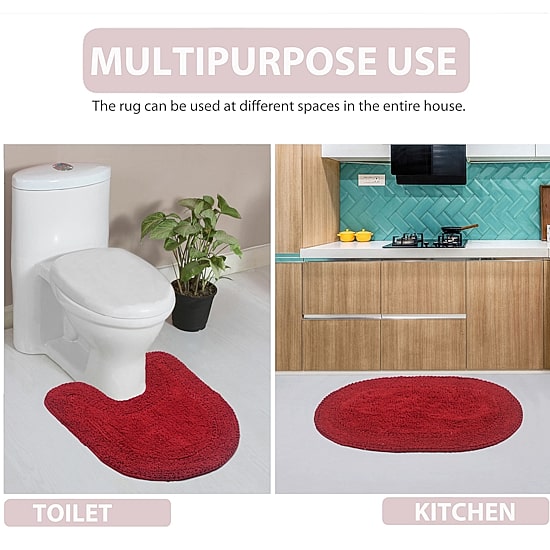 Home Weavers Inc Double Ruffle Quick Dry 20X20 Inch Bath Rug