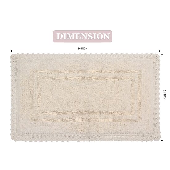 Home Weavers Inc Opulent Reversible 17X24 Inch Bath Rug