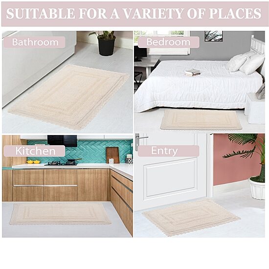 Home Weavers Inc Opulent Reversible 17X24 Inch Bath Rug
