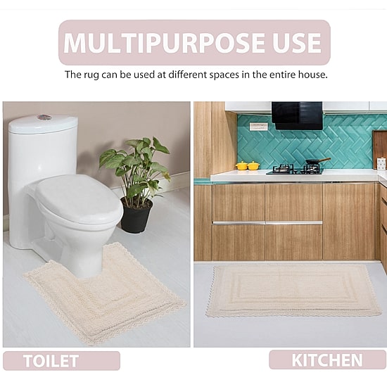 Home Weavers Inc Opulent Reversible 24X40 Inch Bath Rug