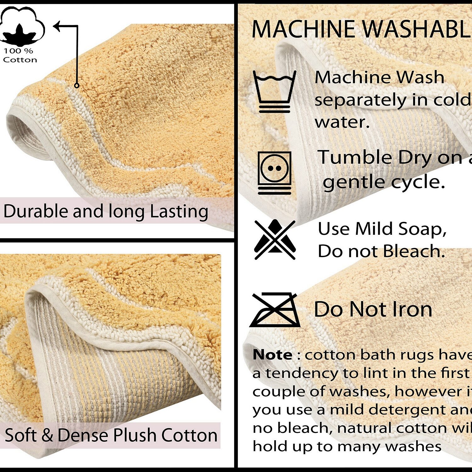 Home Weavers Inc Allure Quick Dry 20X20 Inch Bath Rug