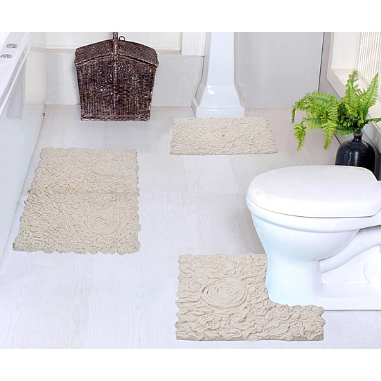 Home Weavers Inc Bellflower 3-pc. Quick Dry Bath Rug Set
