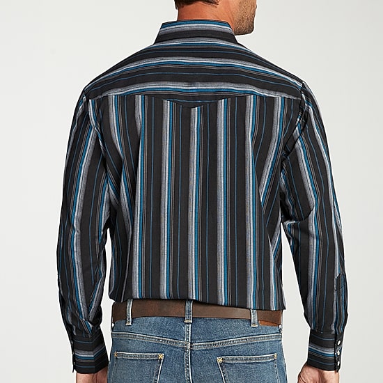 Ely Cattleman Stripe Mens Long Sleeve Western Shirt