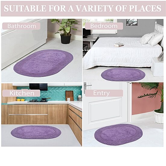 Home Weavers Inc Double Ruffle Quick Dry 24X40 Inch Bath Rug