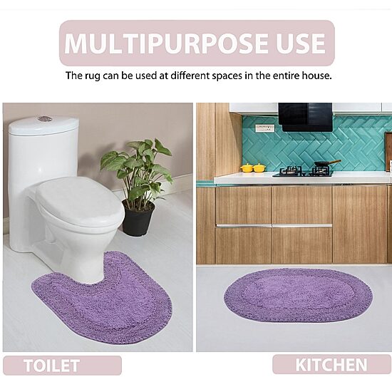 Home Weavers Inc Double Ruffle Quick Dry 24X40 Inch Bath Rug