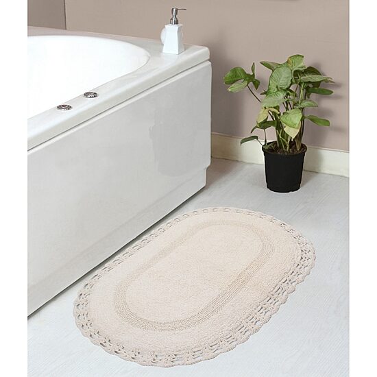 Home Weavers Inc Hampton Crochet Reversible 21X34 Inch Bath Rug