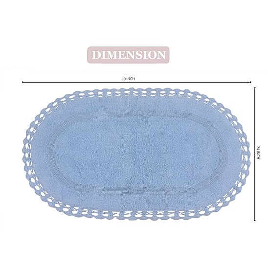 Home Weavers Inc Hampton Crochet Reversible 24X40 Inch Bath Rug
