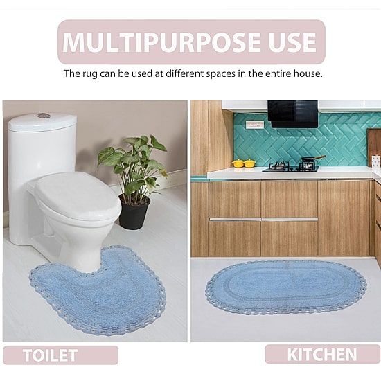 Home Weavers Inc Hampton Crochet Reversible 24X40 Inch Bath Rug