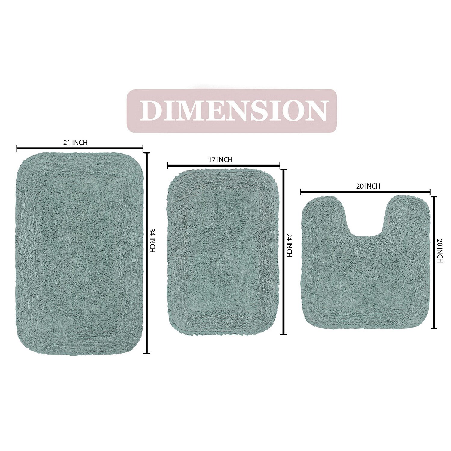 Home Weavers Inc Radiant 3-pc. Quick Dry Bath Rug Set