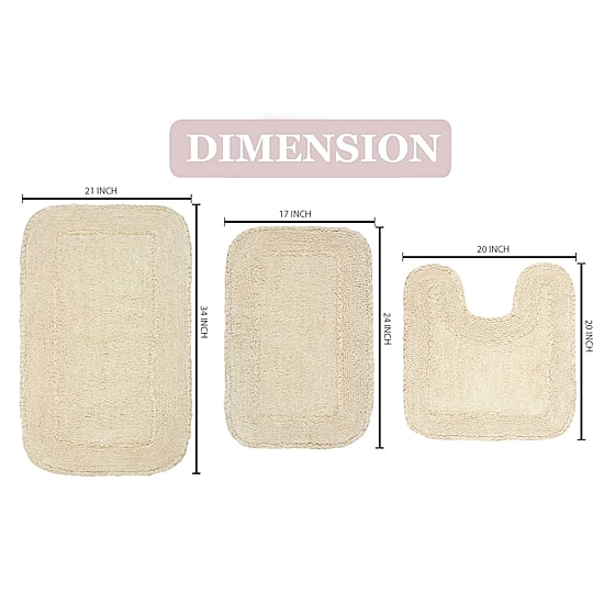 Home Weavers Inc Radiant 3-pc. Quick Dry Bath Rug Set