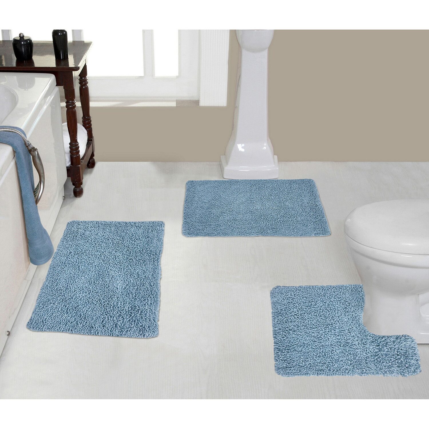 Home Weavers Inc Fantasia 3-pc. Quick Dry Bath Rug Set