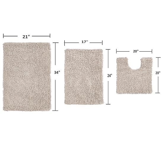 Home Weavers Inc Fantasia 3-pc. Quick Dry Bath Rug Set
