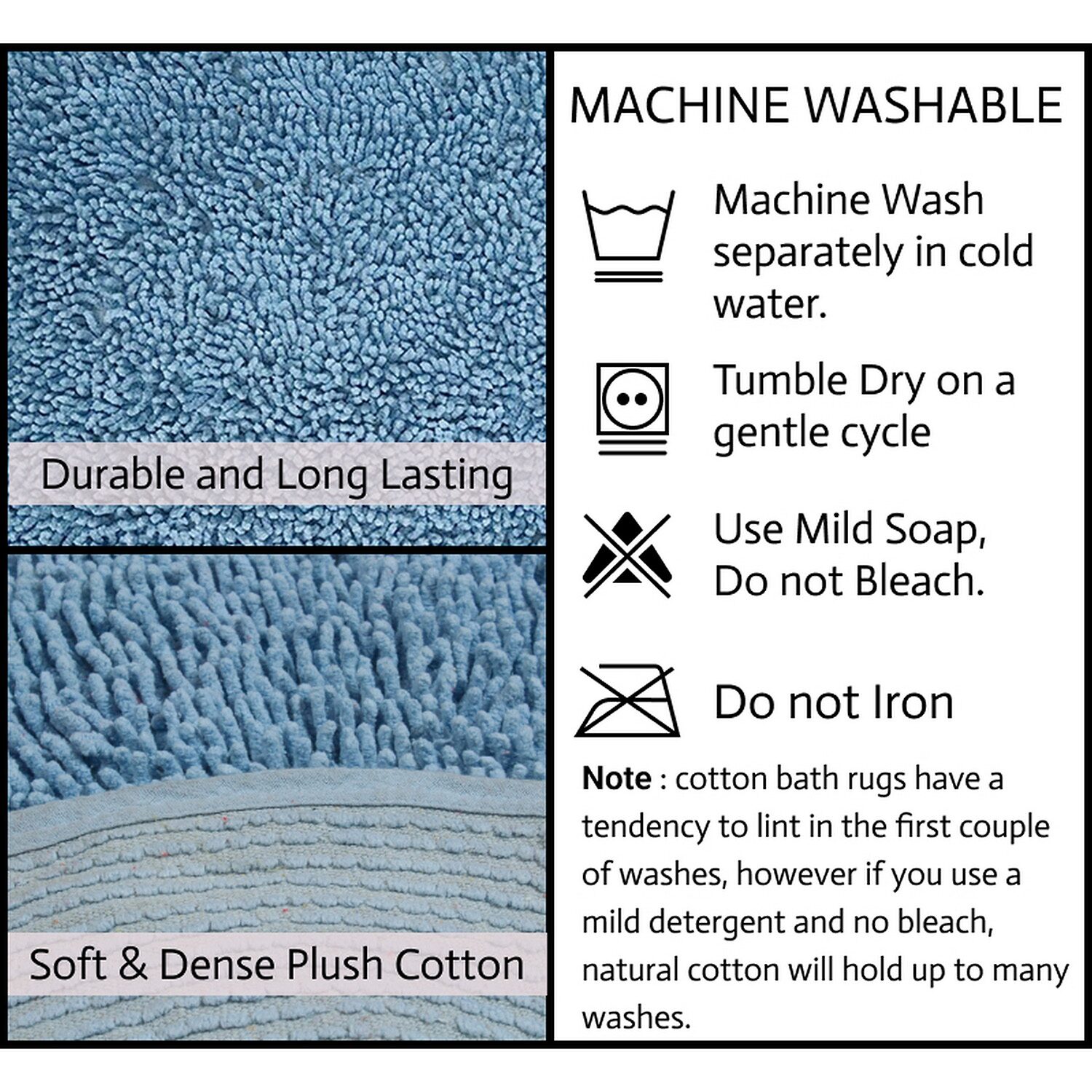 Home Weavers Inc Fantasia 3-pc. Quick Dry Bath Rug Set