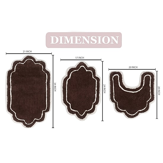 Home Weavers Inc Allure 3-pc. Quick Dry Bath Rug Set
